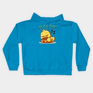 Funny duck, duck off! Kids Hoodie